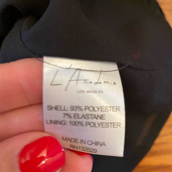 L'Academie The Button Cami in Black Velour - Picture 7 of 7